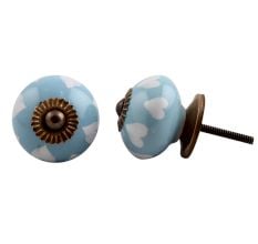 Turquoise Heart Painted Knob